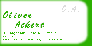 oliver ackert business card